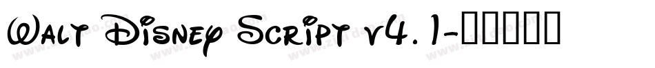 Walt Disney Script v4.1字体转换